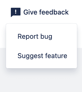 Action Give Feedback Button
