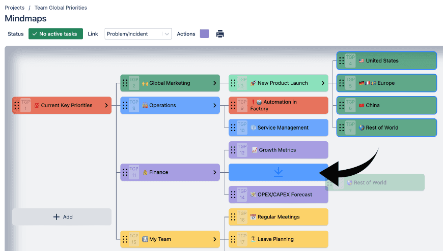 Jira dependency graph simplified with Mindmaps for Jira Jira dependency graph simplified with Mindmaps for Jira