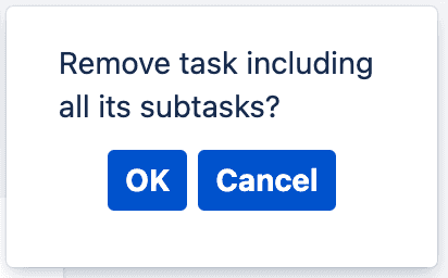 Remove Task Level Dialog