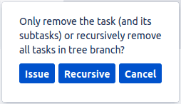Remove Issues Dialog