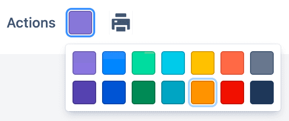 Action Buttons - Choose Color and Print View Mode