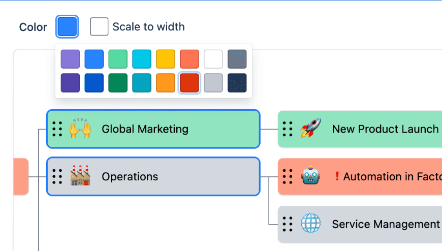 Show Confluence mind map ideas with color labels Show Confluence mind map ideas with color labels