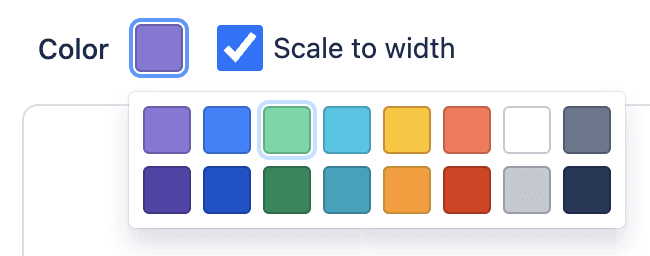 Action Buttons - Choose Color and Print View Mode