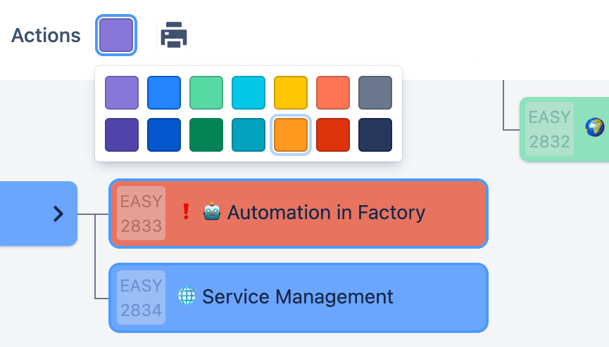 Show Jira issues with color labels Show Jira issues with color labels